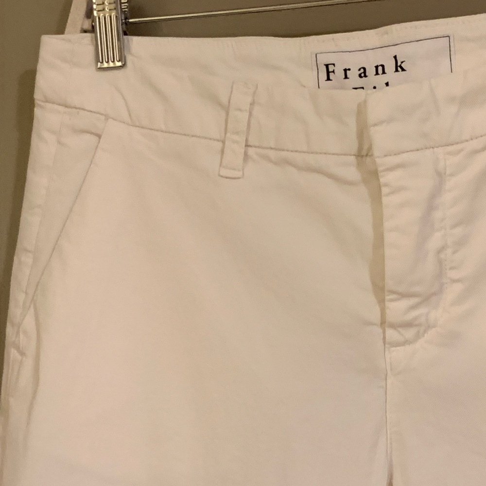 Frank & Eileen Wicklow The Italian Chino Performance Twill in White Pants Size 8 - Picture 6 of 15
